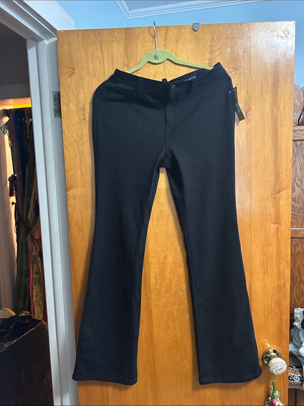 DKNY Black Flared Stretch Jeans